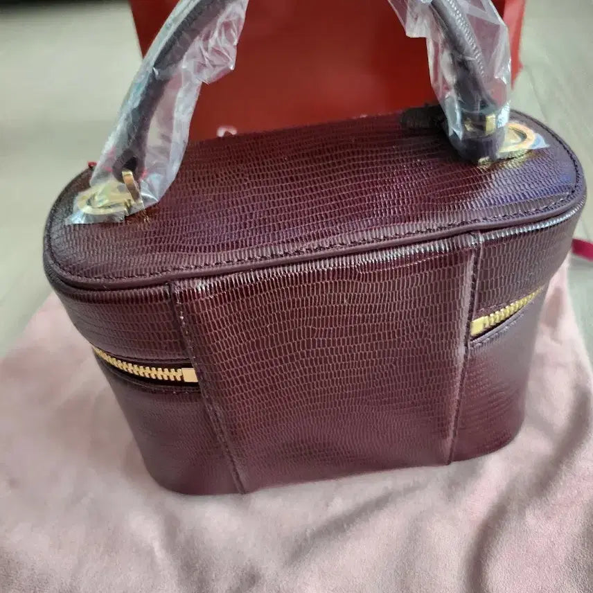 [BUNJANG] Cardinal Red Vanity Lizard Burgundy Bag / 원가이하, 새상품) 카디널레드 베니티 리자드 버건디