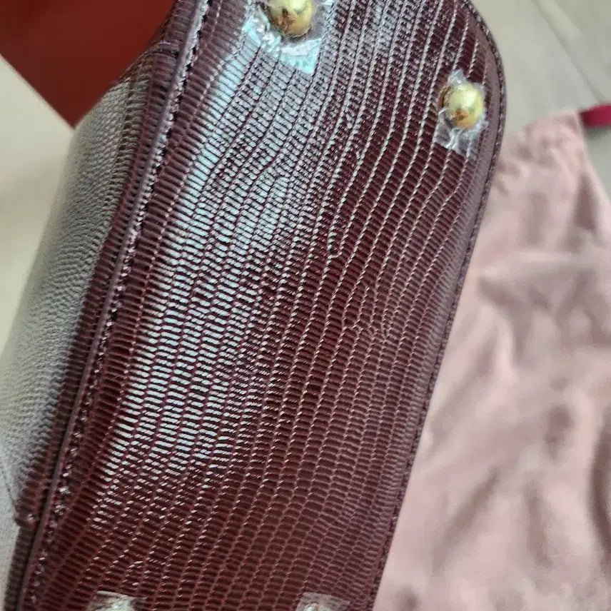 [BUNJANG] Cardinal Red Vanity Lizard Burgundy Bag / 원가이하, 새상품) 카디널레드 베니티 리자드 버건디
