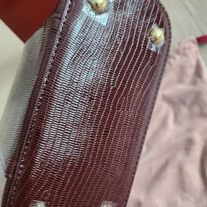 [BUNJANG] Cardinal Red Vanity Lizard Burgundy Bag / 원가이하, 새상품) 카디널레드 베니티 리자드 버건디