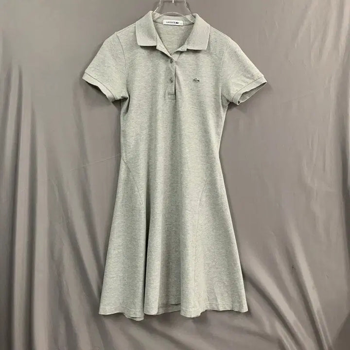 [BUNJANG] Lacoste Colorblock Flare Short Sleeve Polo Dress / 34 라코스테 절개 플레어 PK 반팔 카라티 폴로 원피스