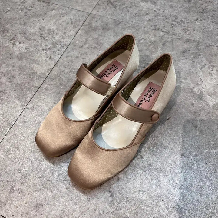 [BUNJANG] Sweet Sweetness Satin Mary Jane Heels / 새틴 메리제인 힐