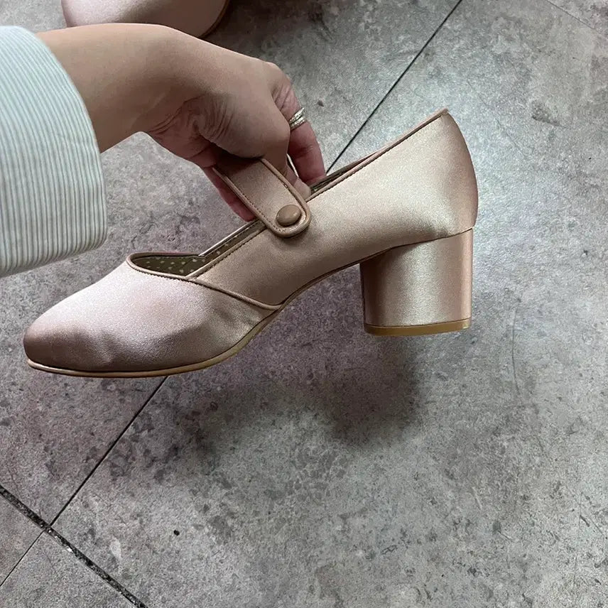 [BUNJANG] Sweet Sweetness Satin Mary Jane Heels / 새틴 메리제인 힐
