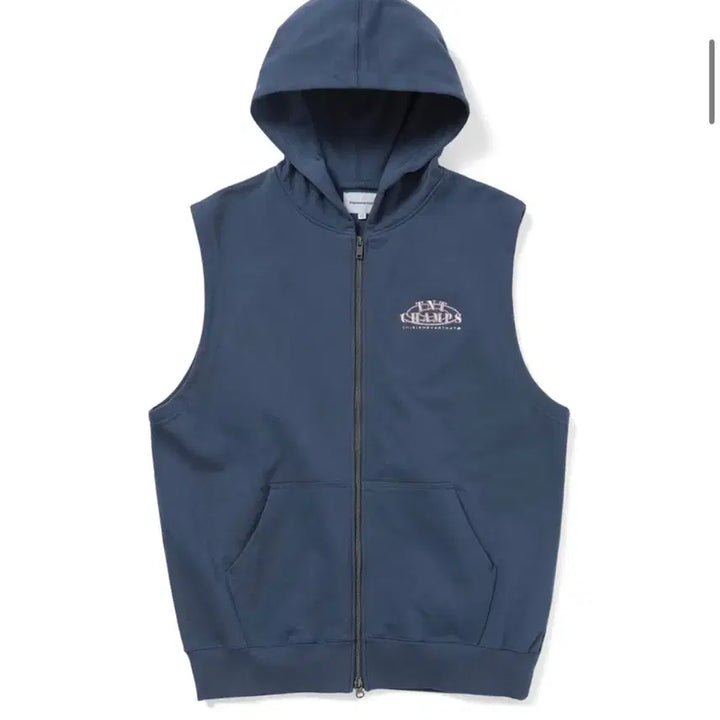 [BUNJANG] Thisisneverthat Sleeveless Zip-Up Hoodie - Grey / 디스이즈네버댓  Sleeveless Zip Up Hoodie