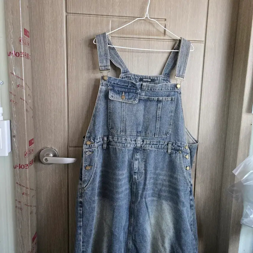[BUNJANG] Hotping Denim Overall Skirt / 핫핑 데님 멜빵 치마