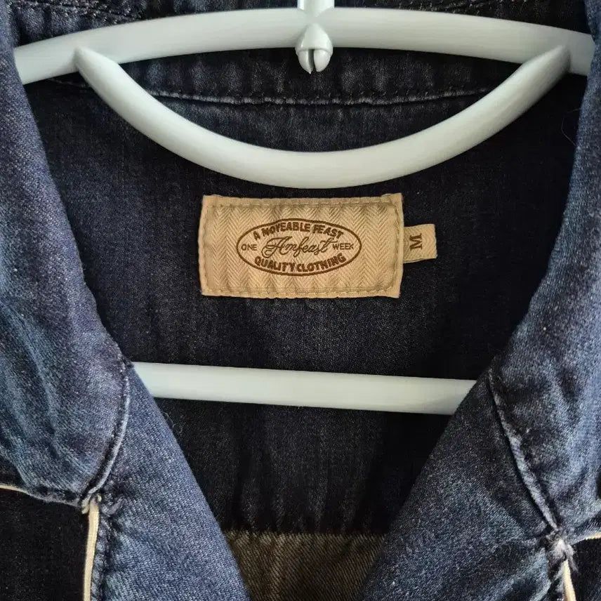 [BUNJANG] AMPPIST Denim Open Collar Short Sleeve Shirt/Jacket (Relaxed Fit) / [무신사/암피스트] 데님 오픈카라 반팔 셔츠/자켓 (여유핏)