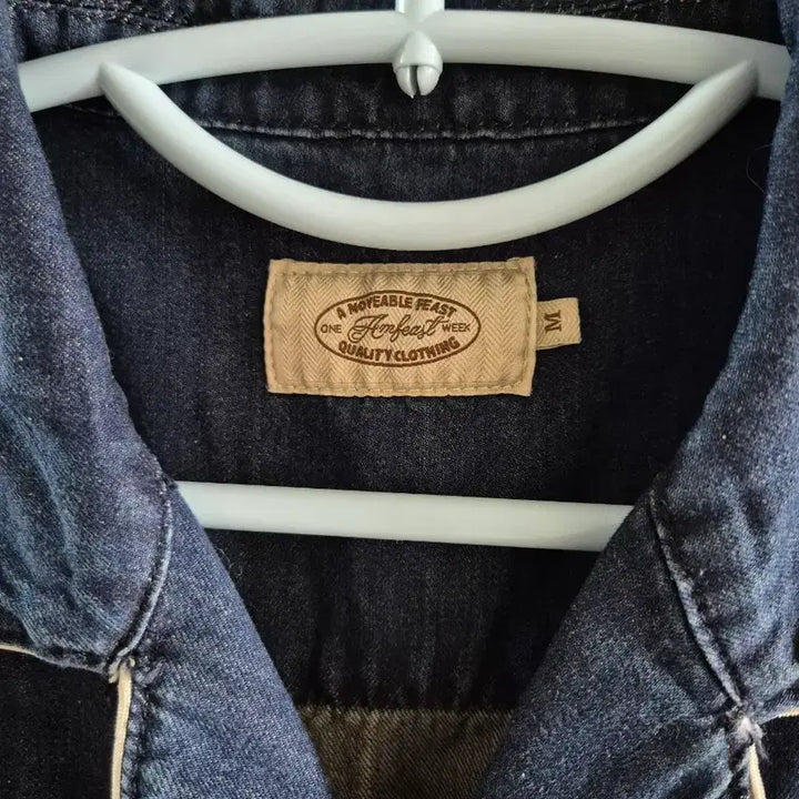[BUNJANG] AMPPIST Denim Open Collar Short Sleeve Shirt/Jacket (Relaxed Fit) / [무신사/암피스트] 데님 오픈카라 반팔 셔츠/자켓 (여유핏)