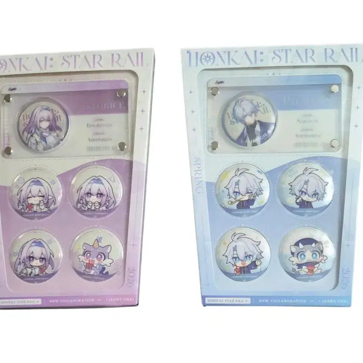 [SOLD OUT] 붕괴 스타레일 x 공차 2026 콜라보 아크릴&amp;캔배지(카스토리체+파이논)