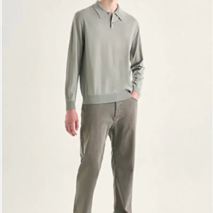 [BUNJANG] Time Homme Wool Collar Knit Top (23SS) / 타임옴므 울 칼라 니트 탑 100 (23SS)
