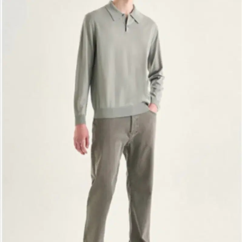 [BUNJANG] Time Homme Wool Collar Knit Top (23SS) / 타임옴므 울 칼라 니트 탑 100 (23SS)