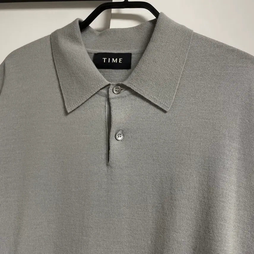 [BUNJANG] Time Homme Wool Collar Knit Top (23SS) / 타임옴므 울 칼라 니트 탑 100 (23SS)