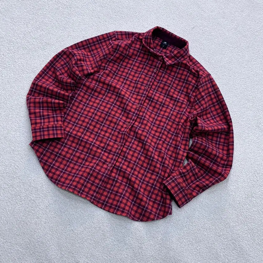[BUNJANG] 100 Mille Golf Check Pattern Long Sleeve Shirt / 100 밀레골프 체크패턴 긴팔 셔츠 0424E