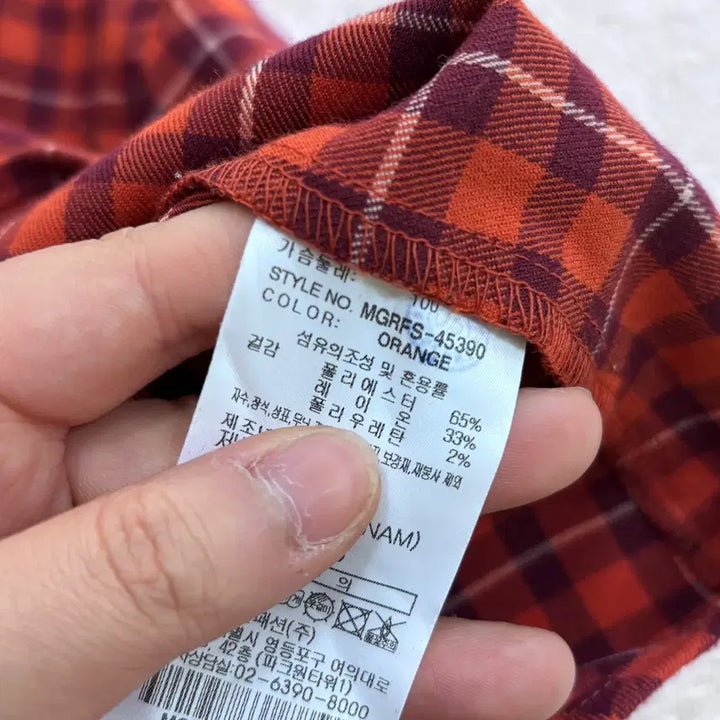 [BUNJANG] 100 Mille Golf Check Pattern Long Sleeve Shirt / 100 밀레골프 체크패턴 긴팔 셔츠 0424E