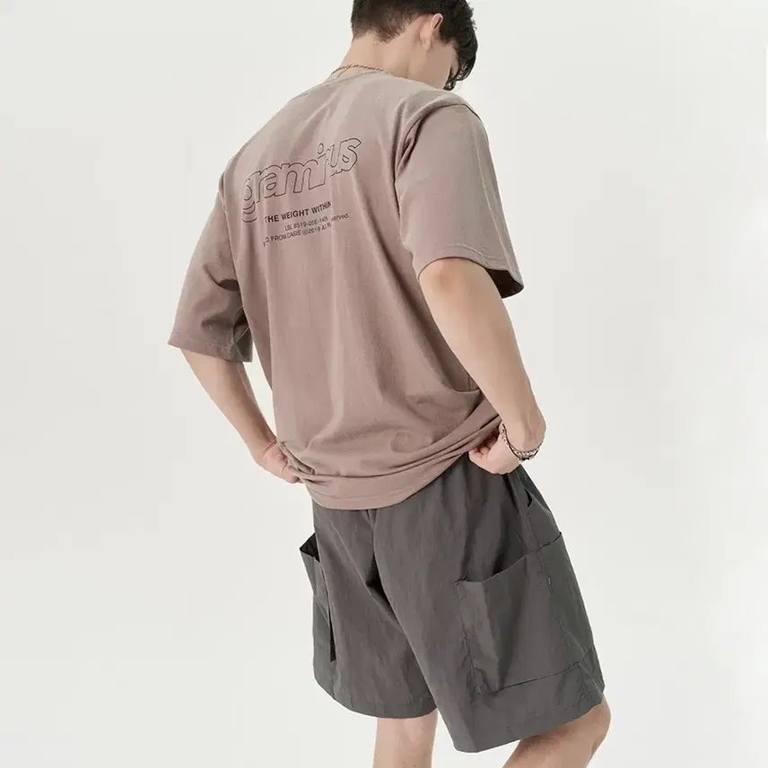 [BUNJANG] Short Sleeve T-Shirt Brown / 반팔 티셔츠 브라운