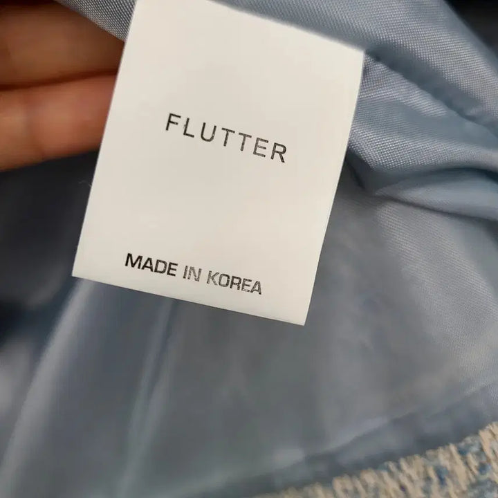 [BUNJANG] Flutter Tweed Jacket - Blue / FLUTTER 플러터 노카라 트위드 자켓 블루/도매택/프리/앨리스/109