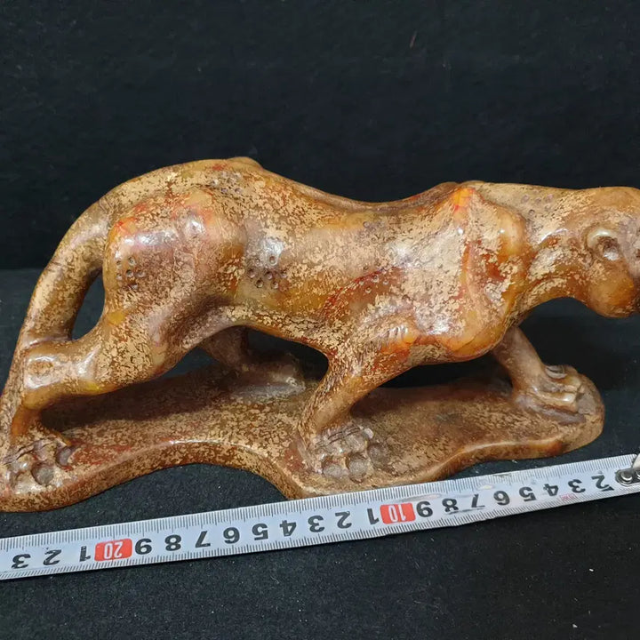 [BUNJANG] Spring and Autumn Period Celadon Jade Leopard Figurine / (수원만물)큰 사이즈 통옥 출토 춘추시기 화전옥 표범상