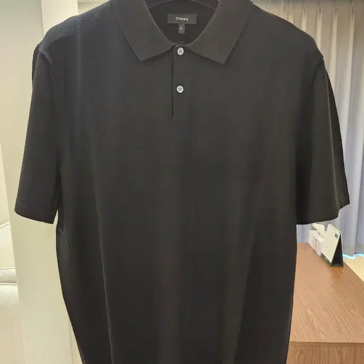 [BUNJANG] Theory Gorris PK Short Sleeve Polo Shirt / 띠어리 고리스 PK 반팔 카라티 블랙 XL