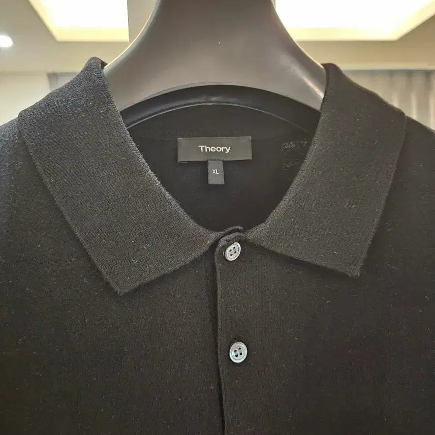 [BUNJANG] Theory Gorris PK Short Sleeve Polo Shirt / 띠어리 고리스 PK 반팔 카라티 블랙 XL