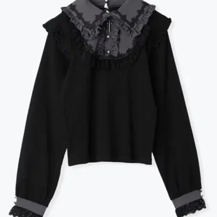 [BUNJANG] Noemie Gothic Yoke Knit Top with Cross Charm / 노에미 고딕 요크 니트 탑스 크로스챰 양산형지뢰계고스로리고딕