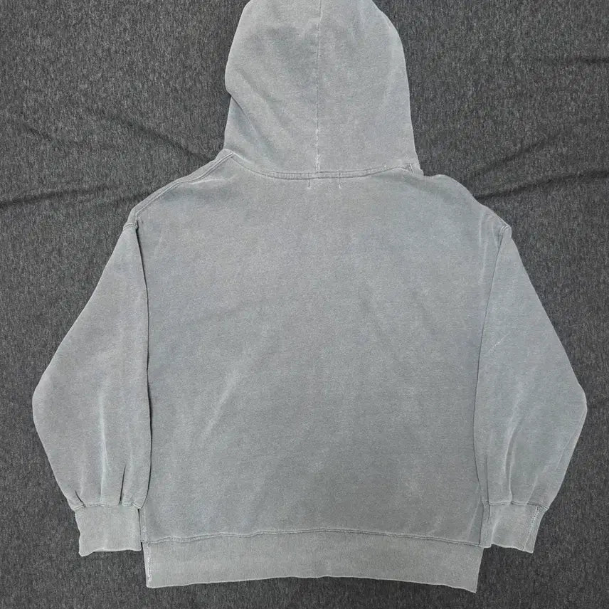 [BUNJANG] Oversized Fit Hooded Sweatshirt (Charcoal) - Size S / 오버핏 후드 스웻셔츠(챠콜)