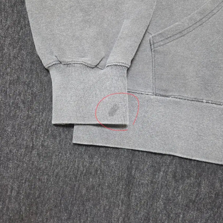 [BUNJANG] Oversized Fit Hooded Sweatshirt (Charcoal) - Size S / 오버핏 후드 스웻셔츠(챠콜)