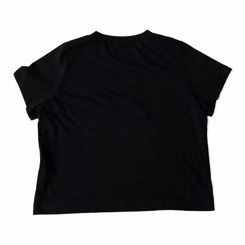 [BUNJANG] Matinkim Black Cropped Short-Sleeve T-Shirt / 마뗑킴 크롭 반팔