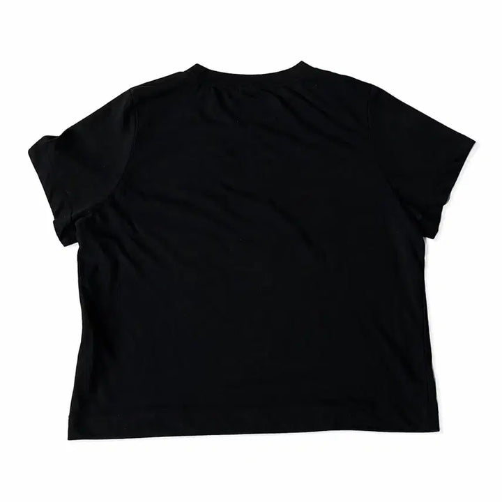 [BUNJANG] Matinkim Black Cropped Short-Sleeve T-Shirt / 마뗑킴 크롭 반팔