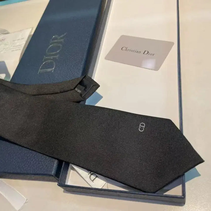 [BUNJANG] Dior CD Logo Black Tie / 디올  CD 로고 레터 남성 블랙 넥타이