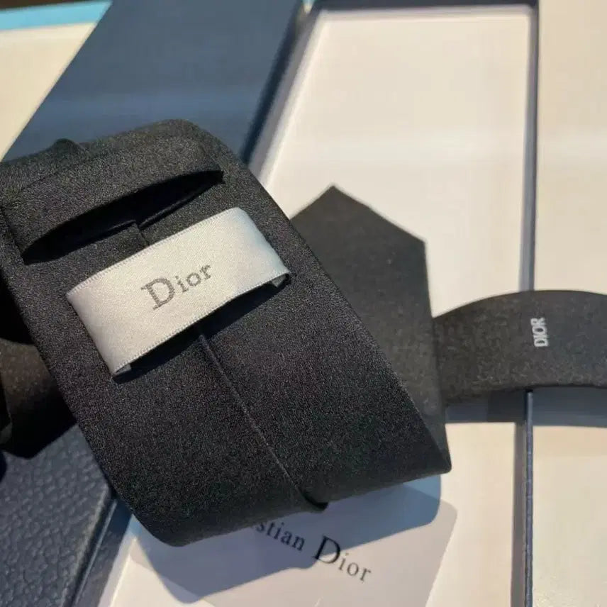 [BUNJANG] Dior CD Logo Black Tie / 디올  CD 로고 레터 남성 블랙 넥타이