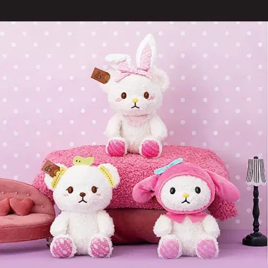 [BUNJANG] Sanrio x Bon Voyage Collaboration Corgi-Myung Plush Doll Bundle / 산리오 x 본 보야지 콜라보 시리즈 코기뮹 인형+미니 코기뮹 일괄