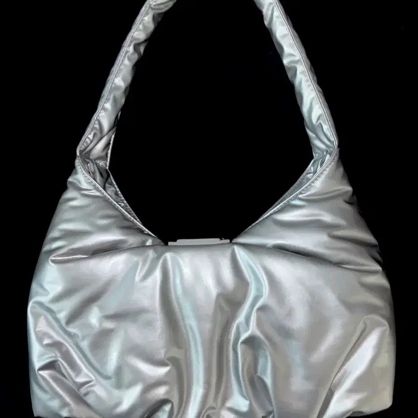 [BUNJANG] Squareline Palette Bag Silver Shoulder Bag / 스퀘어라인 팔레백 실버 숄더백 가방