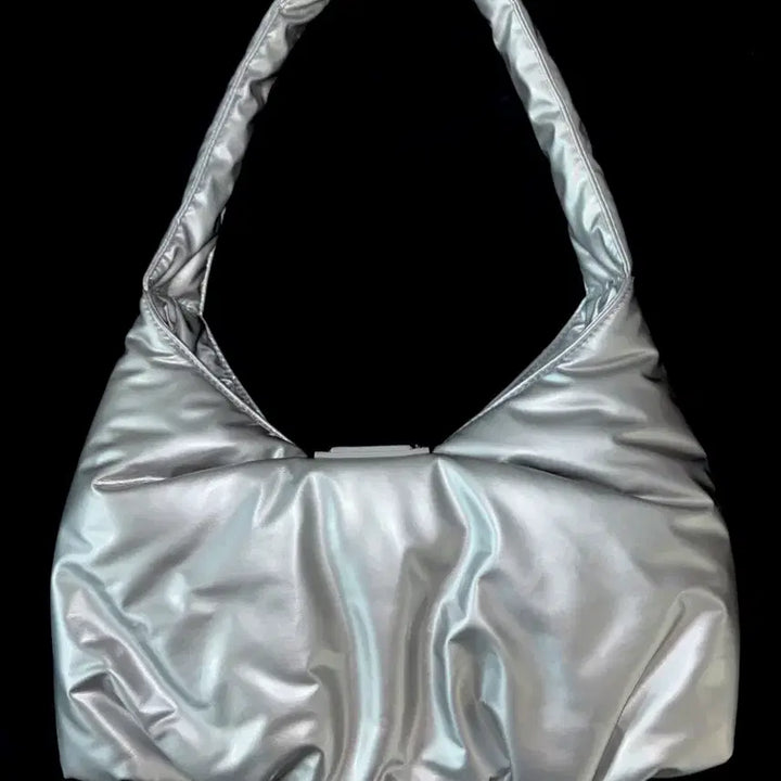 [BUNJANG] Squareline Palette Bag Silver Shoulder Bag / 스퀘어라인 팔레백 실버 숄더백 가방