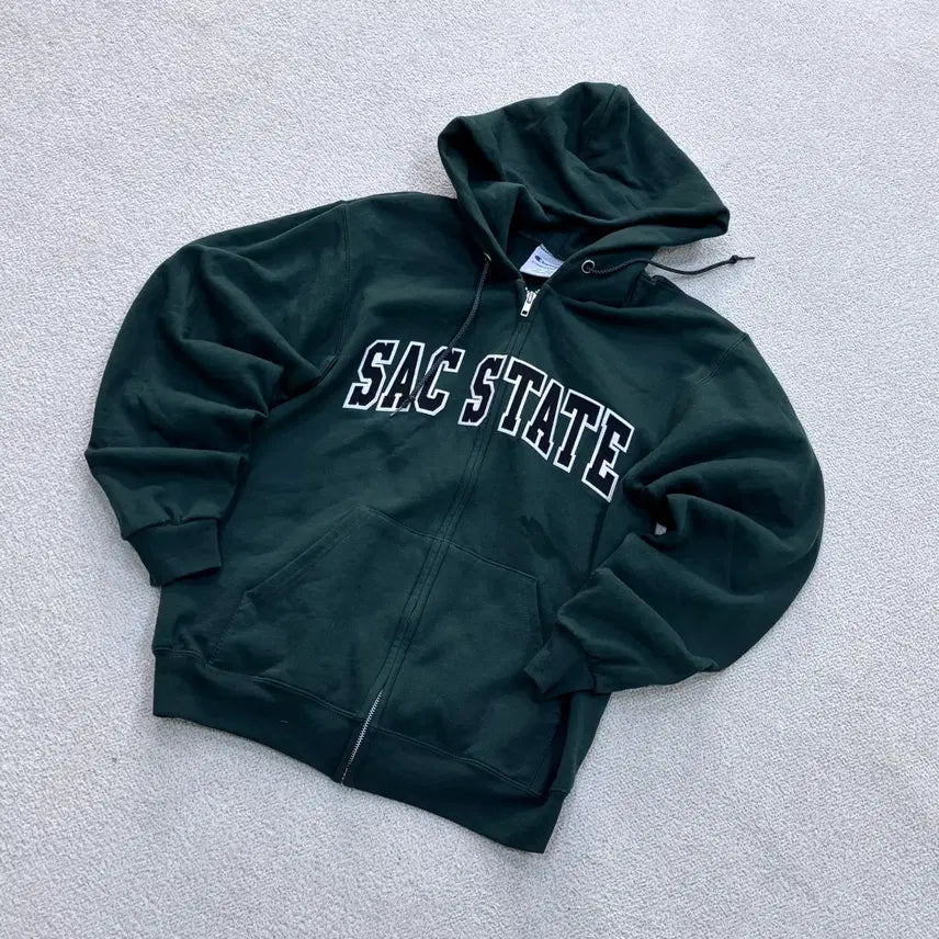 [BUNJANG] Champion 90s Vintage Lettering Hoodie Zip-up / S 챔피온 90s 빈티지 레터링 후드집업 0424E