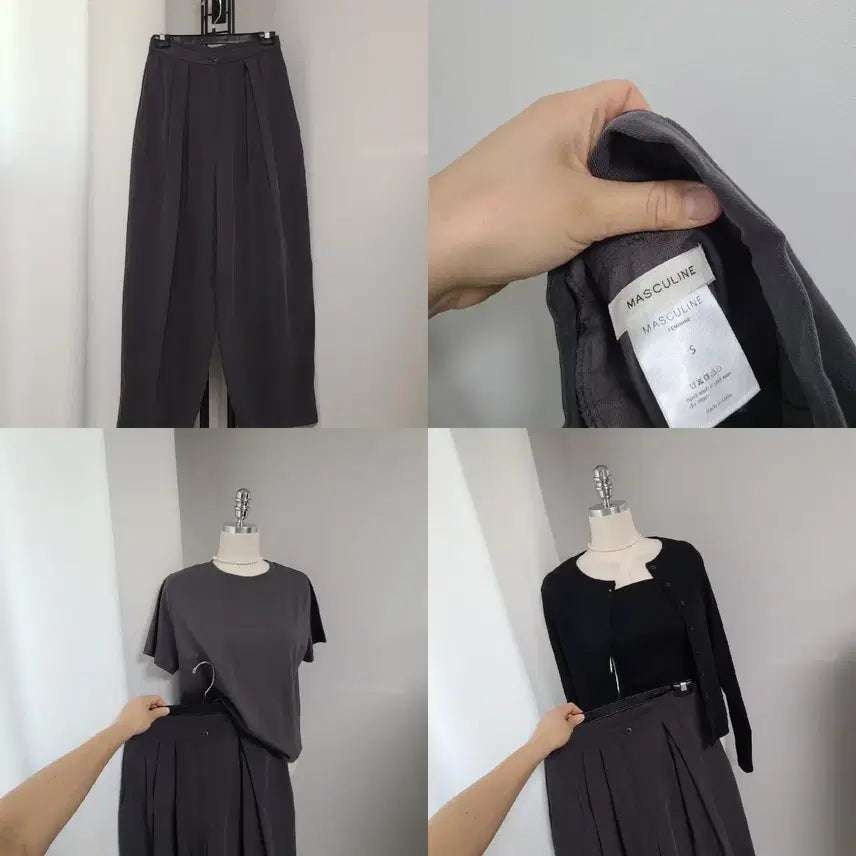 [BUNJANG] Masculine Pleated Wide-Leg Pants / 새-마스큘린-핀턱와이드(여름까지쭉)