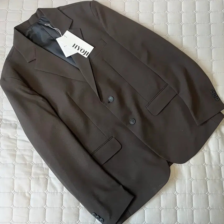 [BUNJANG] Hyozi Regular Blazer Brown L / 새상품) 효지 레귤러 블레이저 브라운 L