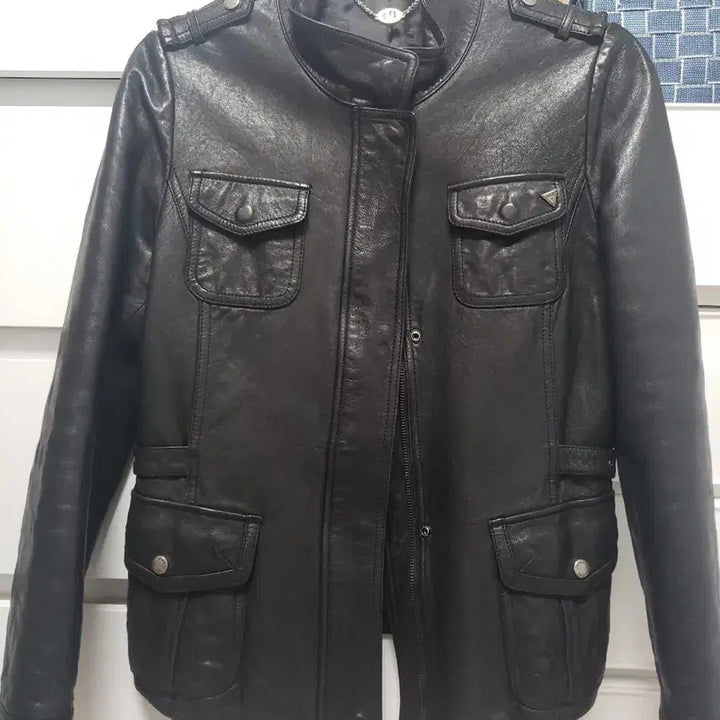 [BUNJANG] Guess Lamb Leather Jacket / 게스 양가죽자켓