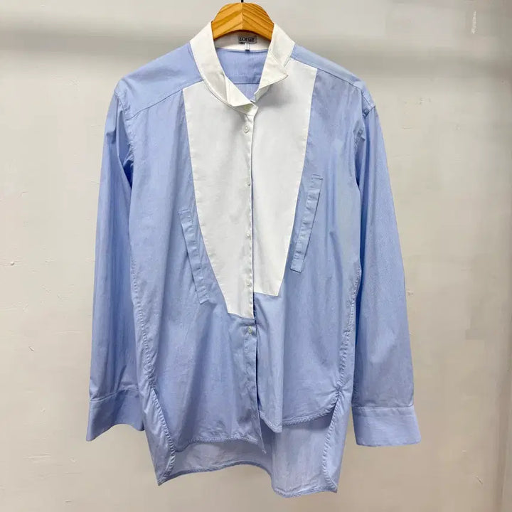 [BUNJANG] Loewe Colorblock Cotton Blend Shirt / 로에베 LOEWE 셔츠 S 명품 디자이너 배색 셔츠 JS45