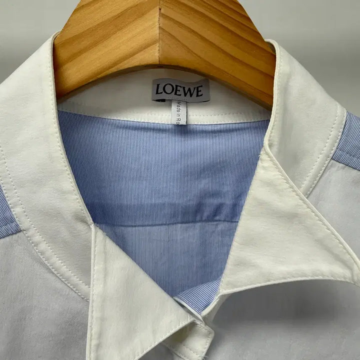 [BUNJANG] Loewe Colorblock Cotton Blend Shirt / 로에베 LOEWE 셔츠 S 명품 디자이너 배색 셔츠 JS45