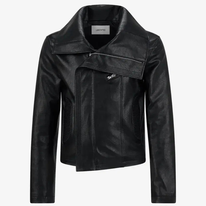 [BUNJANG] Lesito High Neck Leather Jacket / 레씨토 하이넥 가죽자켓