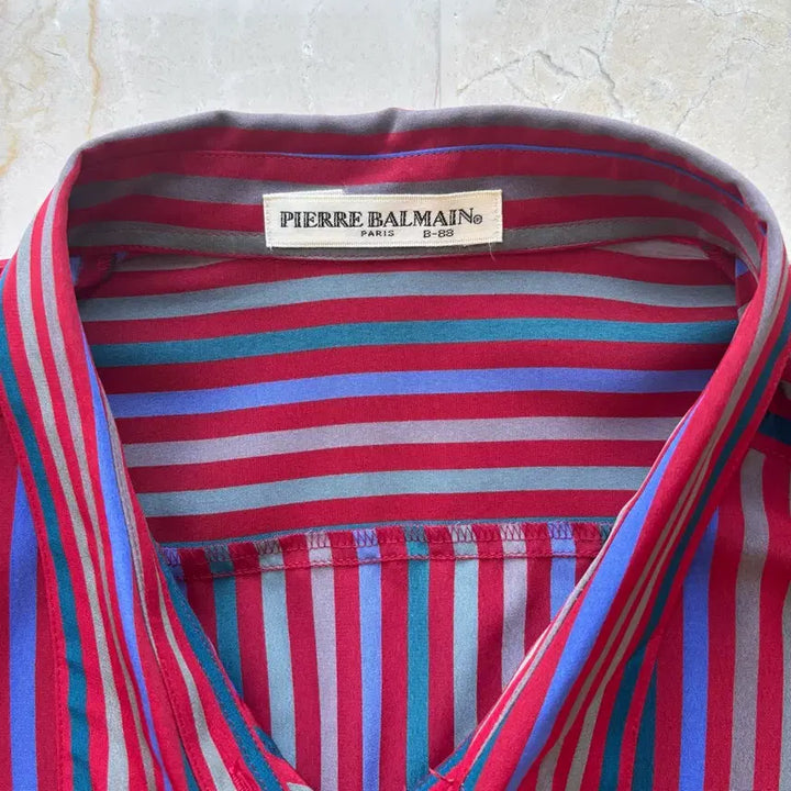 [BUNJANG] Pierre Balmain Vintage Stripe Shirt (Japan Edition) / 피에르 발망 일본판 빈티지 스트라이프 셔츠