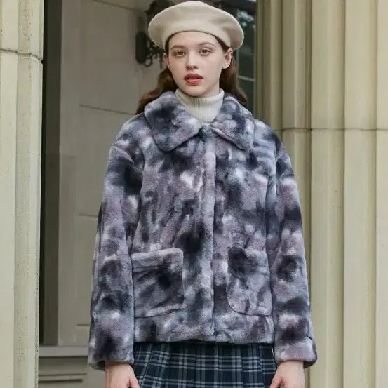 [BUNJANG] Rollercoste Faux Fur Jacket Deep Grey / 로라로라 퍼자켓 딥그레이
