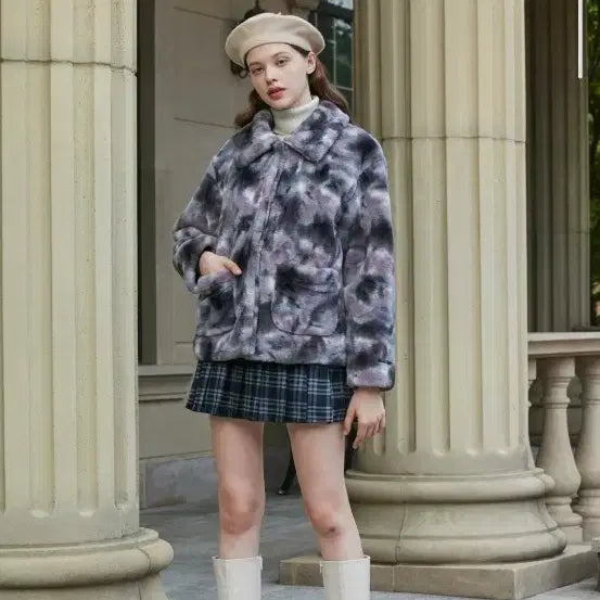 [BUNJANG] Rollercoste Faux Fur Jacket Deep Grey / 로라로라 퍼자켓 딥그레이