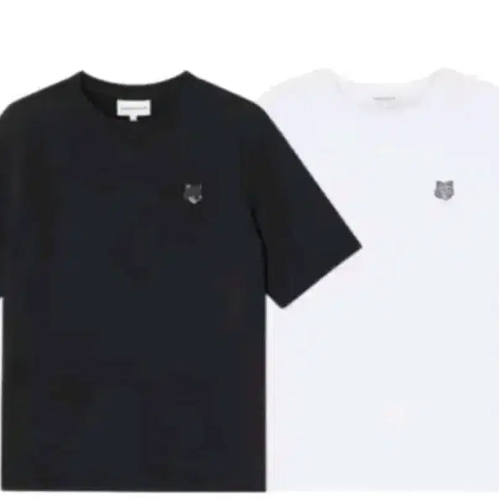 [BUNJANG] Maison Kitsune Gray Fox T-Shirt (Black/White) / 메종키츠네 폭스헤드 반팔티 블랙/화이트 미개봉 새상품