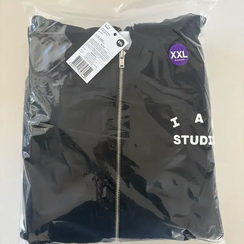 [BUNJANG] Iab Studio Hooded Zip-up Black XXL / [XXL]아이앱 후드집업 블랙 26ss