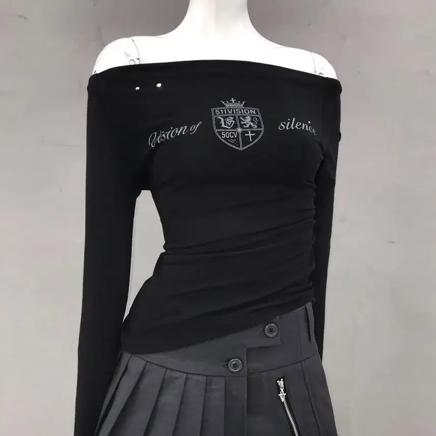 [BUNJANG] 511 Vision Silence Off-Shoulder Top / 511 vision SILENCE OFF-SHOULDER TOP