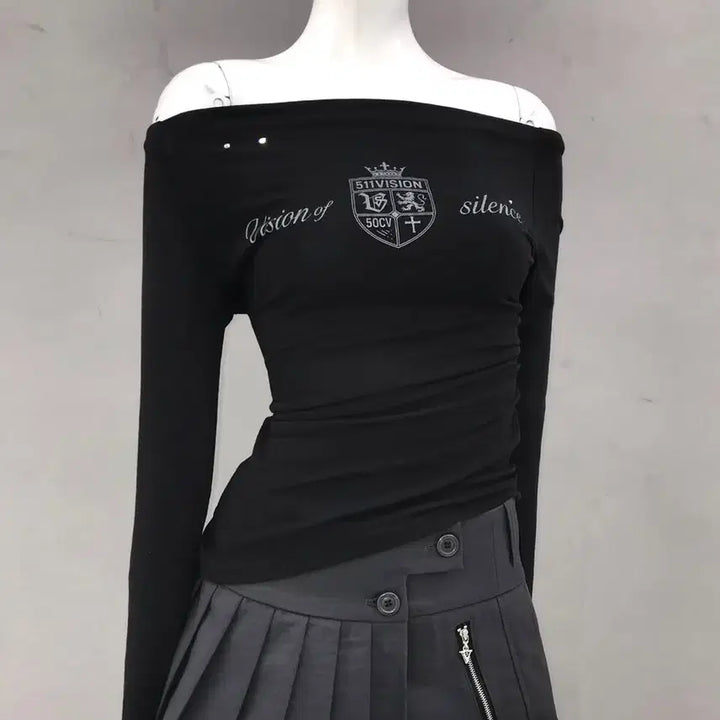 [BUNJANG] 511 Vision Silence Off-Shoulder Top / 511 vision SILENCE OFF-SHOULDER TOP