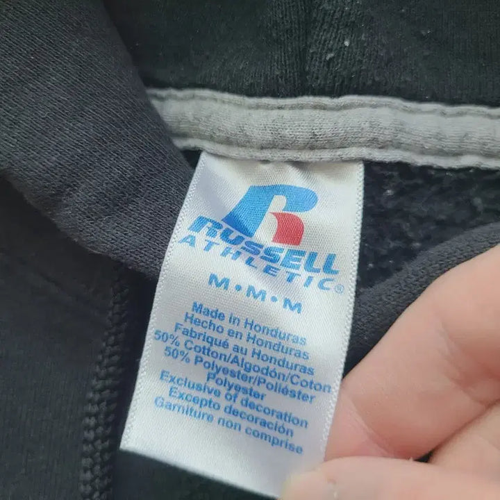 [BUNJANG] Russell Athletic Black Hoodie / 러셀 애슬래틱 후드티 후드 티셔츠 블랙 검정