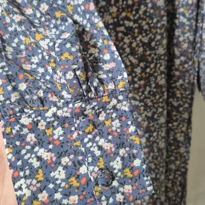 [BUNJANG] Floral Long Dress, Blue / 플라워 롱 원피스 잔꽃무늬 블루
