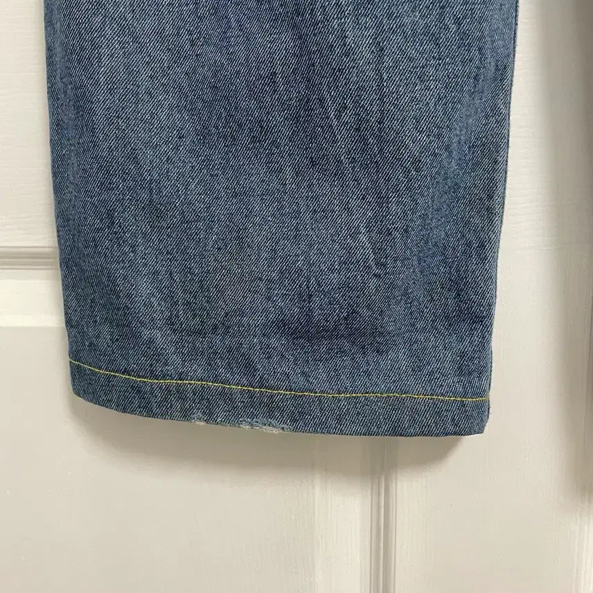 [BUNJANG] Denim Wide Pants / 중청 데님 와이드 팬츠
