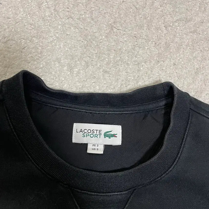 [BUNJANG] Lacoste Black Sweatshirt T-Shirt Size S / 라코스테 블랙 맨투맨 티셔츠 s