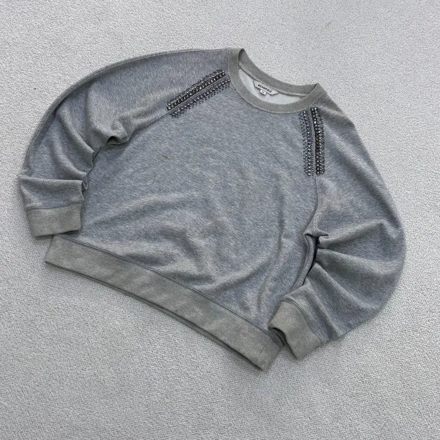 [BUNJANG] Beanpole Business Embellished Sweatshirt / 90 빈폴 비즈장식 맨투맨 티셔츠 0424E